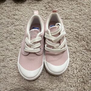 Keds Kids Light Pink Canvas Lace-Up Sneakers with White Toe